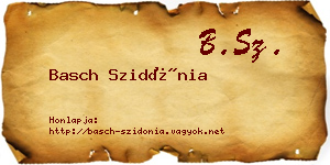 Basch Szidónia névjegykártya